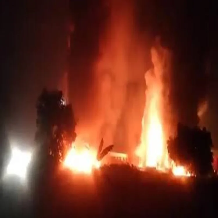 Factory fire krishna colony candle factory blaze