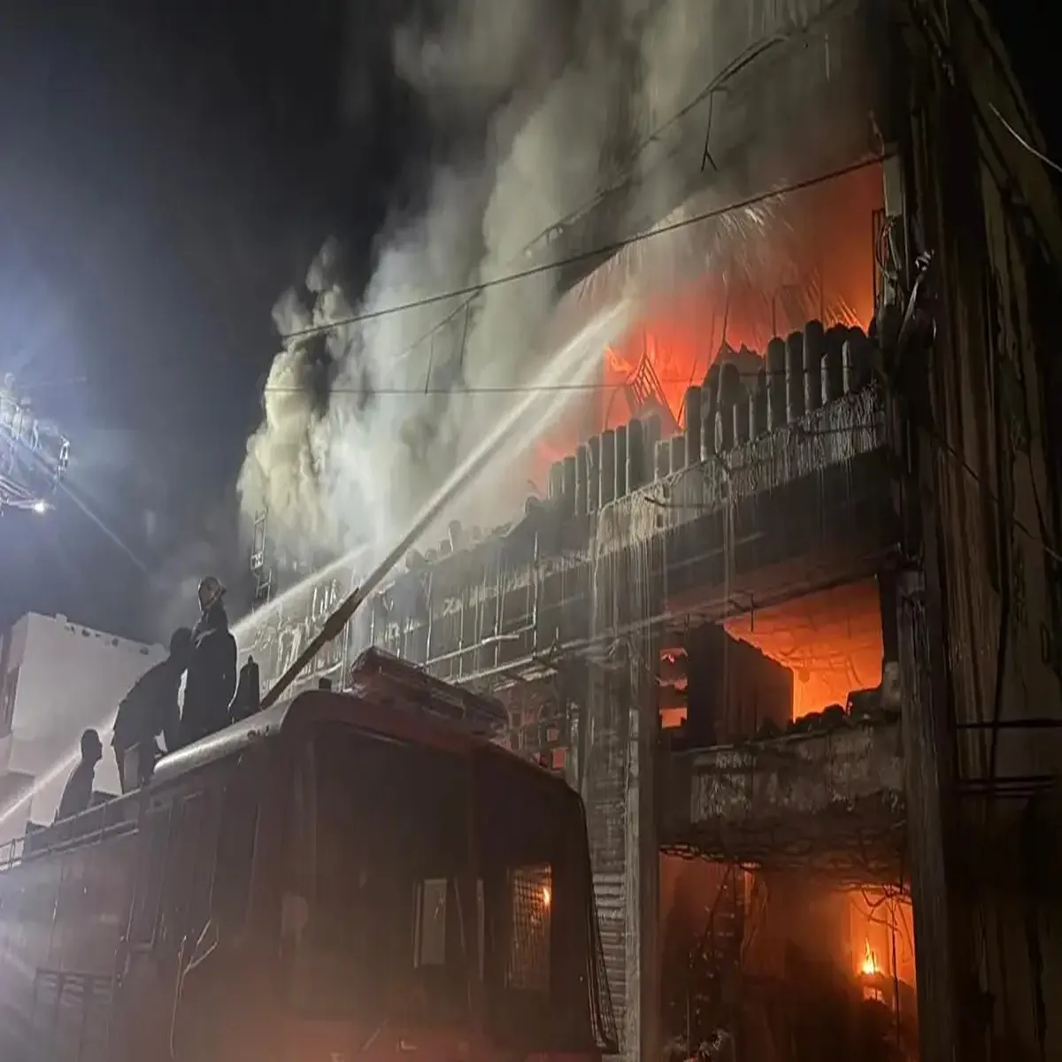 Fire major blaze jodhpur vehicle service